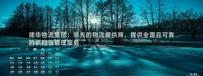 28圈如何退款：建华物流集团：领先的