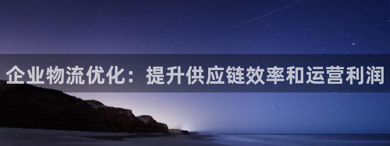 28圈娱乐官网网页入口：企业物流优化