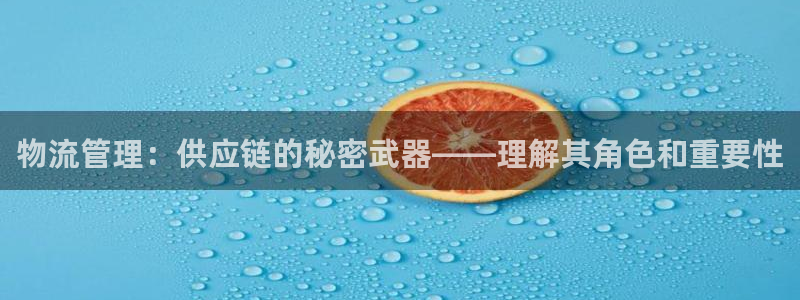 28圈黑不黑：物流管理：供应链的秘密