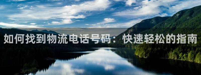 28圈技巧：如何找到物流电话号码：快